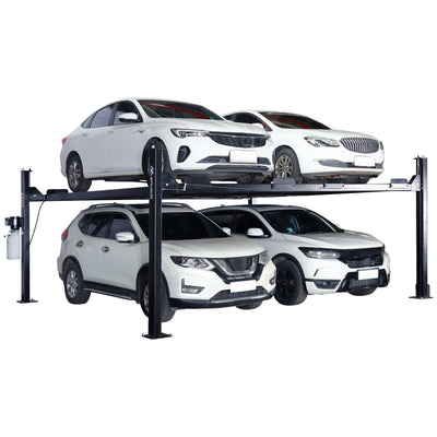 APlusLift 9,000LB 4-Post Double Deck Parking Storage Car Lift - HW-9KDP