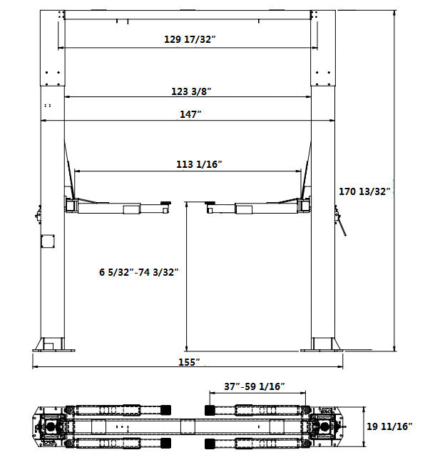 [Pre-Order] APlusLift 20,000LB 2-Post Overhead Single Release Direct Drive Car Lift with 3 Year Warranty - AP-20SR