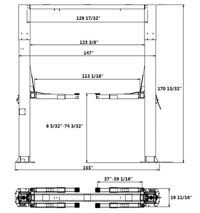 [Pre-Order] APlusLift 20,000LB 2-Post Overhead Single Release Direct Drive Car Lift with 3 Year Warranty - AP-20SR