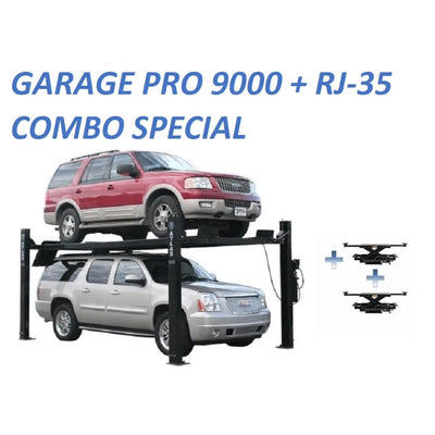 Atlas Garage PRO9000 4 Post Lift + RJ35 Sliding Jacks Combo