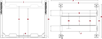 BendPak HD-7P 7,000 lb. 4 Post Lift
