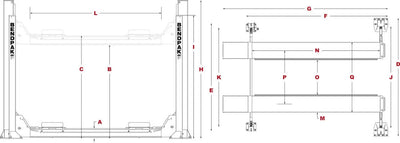 BendPak HDSO14AX 14,000 lb. 4 Post Open Front Alignment Lift