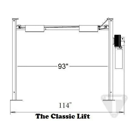 Triumph Classic 8,000 lb. Shorter Length 4 Post Car Lift